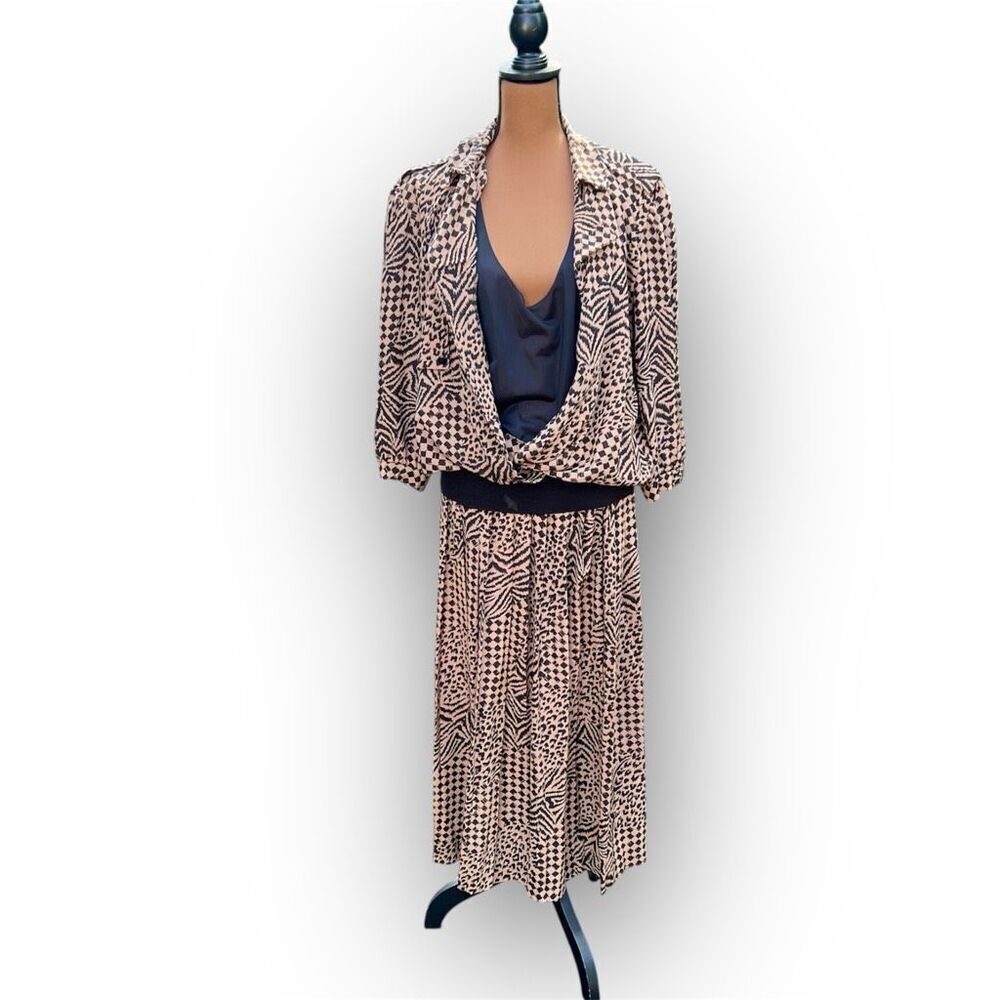 Liz Roberts Vintage SetβJacket Built in Top & Matching Skirt Outfit Womenβs M/L